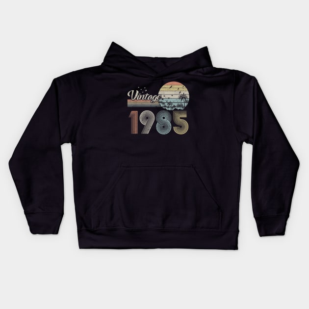 Vintage 1985 Design 35 Years Old 35th birthday Kids Hoodie by semprebummer7